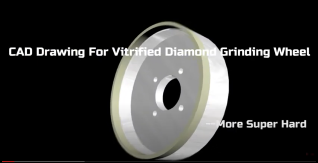 CAD drawing for vitrified diamond grinding wheel