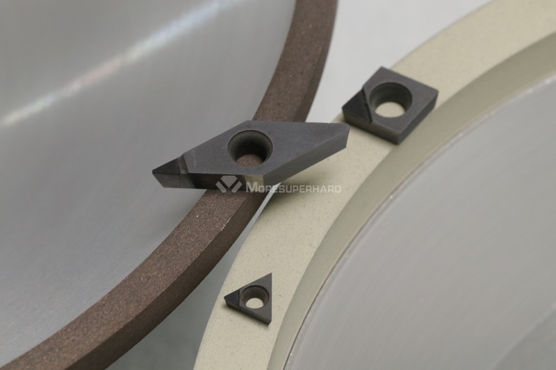 Resin diamond peripheral wheel for carbide inserts