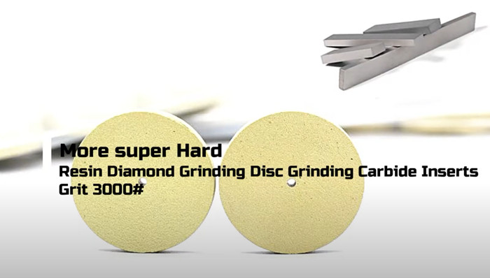 Resin diamond grinding disc grinding carbide inserts.